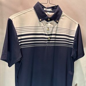 Peter Millar navy/white golf polo size small